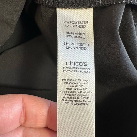 Chico's Zenery Womens Black Full Zip Windbreaker Jacket Black 2 Large - Picture 5 of 9